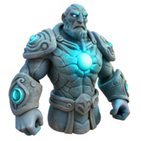 wonderful traditional A stoic, stone golem with intricate carvings and glowing runes, lit by an ethereal moonlight, in the style of a classical sculpture exclusive png