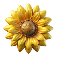 vibrant artistic A close-up of a sunflower's center, intricate patterns, golden light, botanical illustration style authentic png
