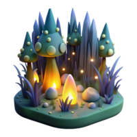 stunning abstract A group of fireflies glowing in a dark forest, magical lighting, fantasy style high resolution png