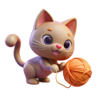 beautiful vintage A playful kitten batting at a ball of yarn, illuminated by soft, indoor lighting, in a cute, whimsical style genuine png