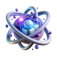 impressive creative A quantum computer processing complex algorithms, visualized as swirling particles and light trails, illuminated by a cool, ethereal glow, abstract scientific style premium png