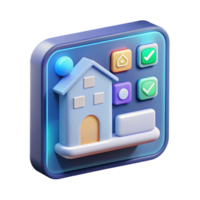 stunning abstract A smart home interface displaying various controls and information, sleek, minimalist design, illuminated by the soft glow of the display, smart home technology design style detailed png