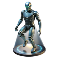 vibrant traditional A futuristic exoskeleton enhancing human strength and agility, sleek metallic design, illuminated by a spotlight, exoskeleton technology visualization style high resolution png