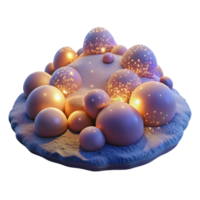impressive modern A field of glowing particles, forming a dynamic, ever-changing landscape, illuminated by a soft, ethereal light genuine png