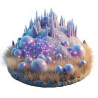 elegant abstract A field of glowing particles, forming a dynamic, ever-changing landscape, illuminated by a soft, ethereal light high resolution png