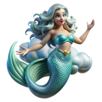 extraordinary classic A beautiful siren, with shimmering scales and flowing hair, luring sailors to their doom with an enchanting song, under a stormy sky. Pre-Raphaelite style original png