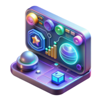 wonderful modern A sleek, holographic interface, with glowing icons and complex data streams, displays information about a distant galaxy. Cool, ambient lighting. Cyberpunk style genuine png