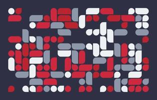A red and white abstract pattern on a dark background vector