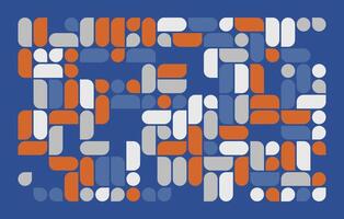 A blue and orange abstract pattern vector