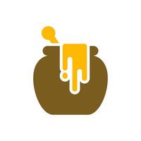 Honey on a jar icon vector
