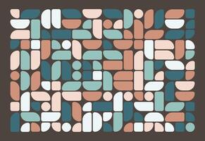 Abstract geometric pattern with squares and circles vector