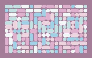 A pattern of pink and blue squares on a purple background vector