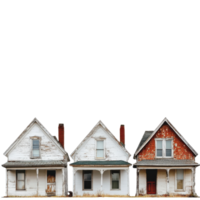Rustic Old Architecture Row on transparent background. png