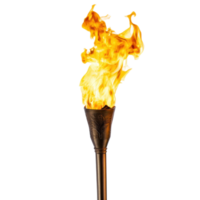 brûlant torche chaleur et lumière sur transparent Contexte. png