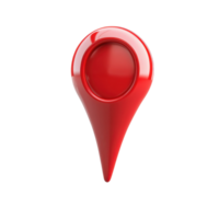 3D Red Push Pin Icon Location Marker on transparent background. png
