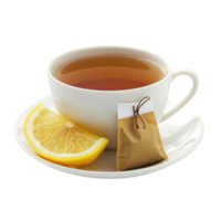 Teacup Lemon Teabag Refreshment on transparent Background. png