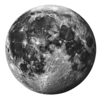 Lunar Surface High Resolution Image on transparent Background. png