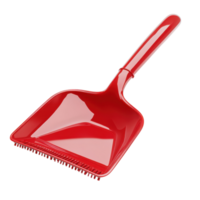 Red Plastic Dustpan Cleaning Tool on transparent Background. png