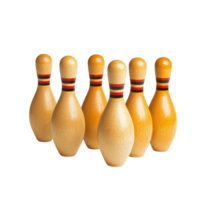 Colorful Bowling Pins Triangle on transparent Background. png