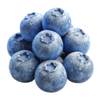 magnificent abstract A cluster of ripe blueberries covered in frost, macro photography, deep blue and icy white color palette, dramatic chiaroscuro lighting 4K png