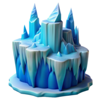 vibrant vintage A frozen waterfall, intricate ice formations, cool blue and white palette, sharp focus 4K png