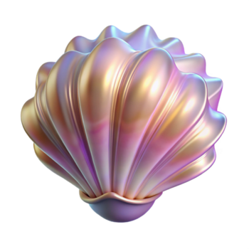 vivace minimalista un' conchiglia con intricato modelli, perlescente lucentezza, morbido, diffuso illuminazione dettagliato png