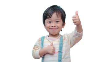Toddler Showing Thumb Up on Transparent Background - Kid with Positive png