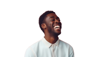 Joyful Black Man Smiling Isolated on Transparent Background. DEIB, Diversity, Equity, Inclusion png