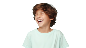 Cute Laughing Boy isolated on the Transparent Background png