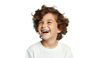 Joyful Boy Smiling Isolated on Transparent Background png