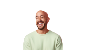 Happy man isolated on transparent background, joyful, cheerful, smiling, emotion, portrait, fun, positive vibes png