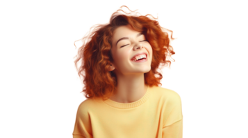 Woman Laughing Isolated at Transparent Background png