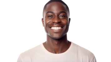 Man with Flawless Glowing Skin Smiling Isolated on Transparent Background png