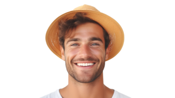 Man Smiling with Flawless Glowy Skin Isolated on the Transparent Background png