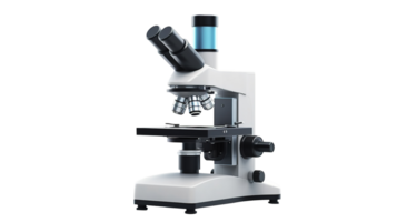 Microscope Isolated on Transparent Background. Laboratory Science Research png