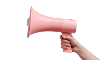 Hand Holding Megaphone Ads Advertisement Isolated on Transparent Background, Marketing and Sales Concept png