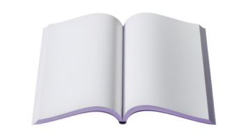 3D Mockup of Opened Blank A4 Magazine on Transparent Background png