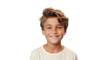 Handsome Smiling Boy Isolated on Transparent Background png