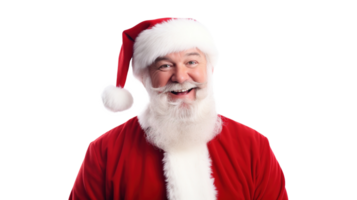 Smiling Santa Claus with Festive Joy Isolated on Transparent Background png