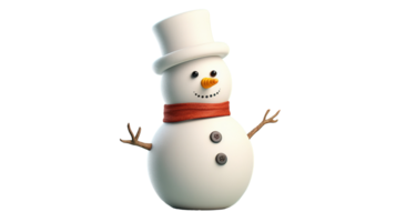 Snowman Isolated on Transparent Background png