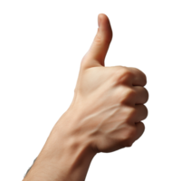 Thumbs Up Gesture Isolated on Transparent Background. Like, Encouragement, Support, Achievement png