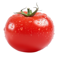 Whole Tomato with Stem on Transparent Background. Healthy, Raw, Vegan, Farm, Garden png