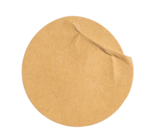 textured crumpled sticker paper cardboard price tag sticker with copy space, featuring a cutout transparent background for easy integration into office png