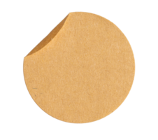 textured crumpled sticker paper Round price tag sticker with copy space, featuring a cutout transparent background for easy integration into office designs png