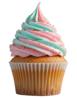 Dessert Cupcake with Soft Frosting and Toppings. png