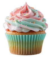 Sweet and Fluffy Cupcake with Buttercream Icing. png