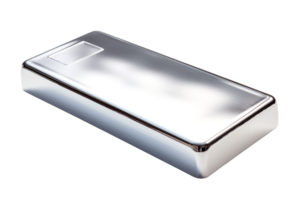A silver bar isolated on transparent background png