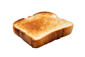 A single toasted slice of bread isolated on transparent background png