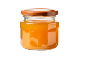 apricot jam jar isolated on transparent background png