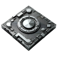 High Tech Circuit Board with Futuristic Microchip png